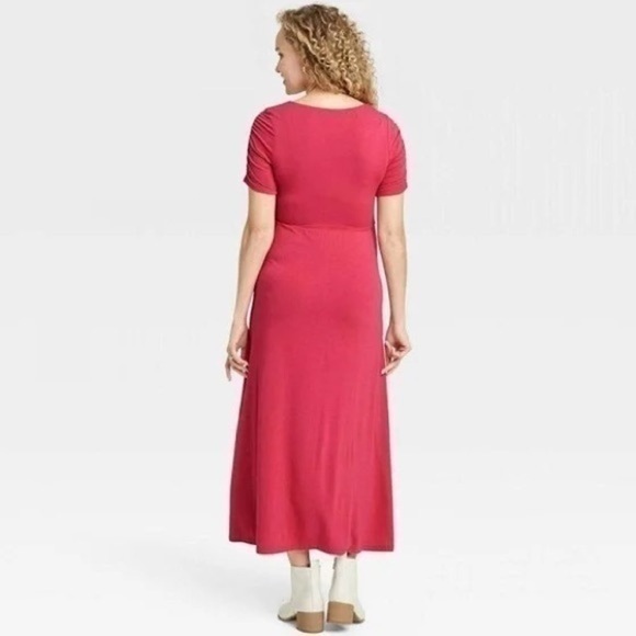 Hatch The Nines By Hatch Short Sleeve Shirred Jersey Maternity - Picture 3 of 6